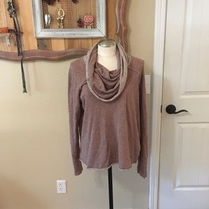 Free People Cowl Beach Neck Sweater